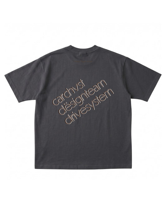"Drivesystem" T-Shirt Charcoal Gray